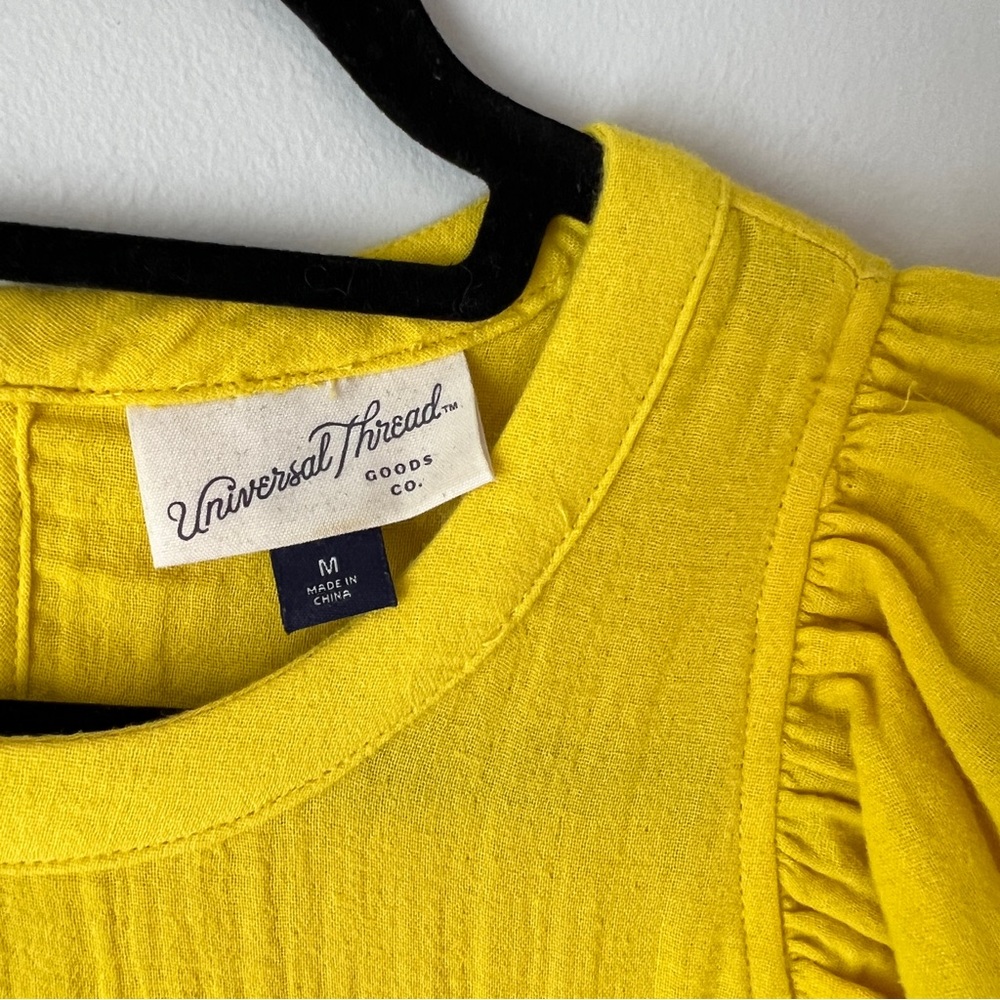 Universal Thread Ruffle Sleeve Yellow Maxi Dress - image 5